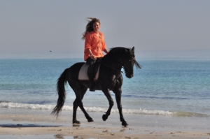 canter at the beach